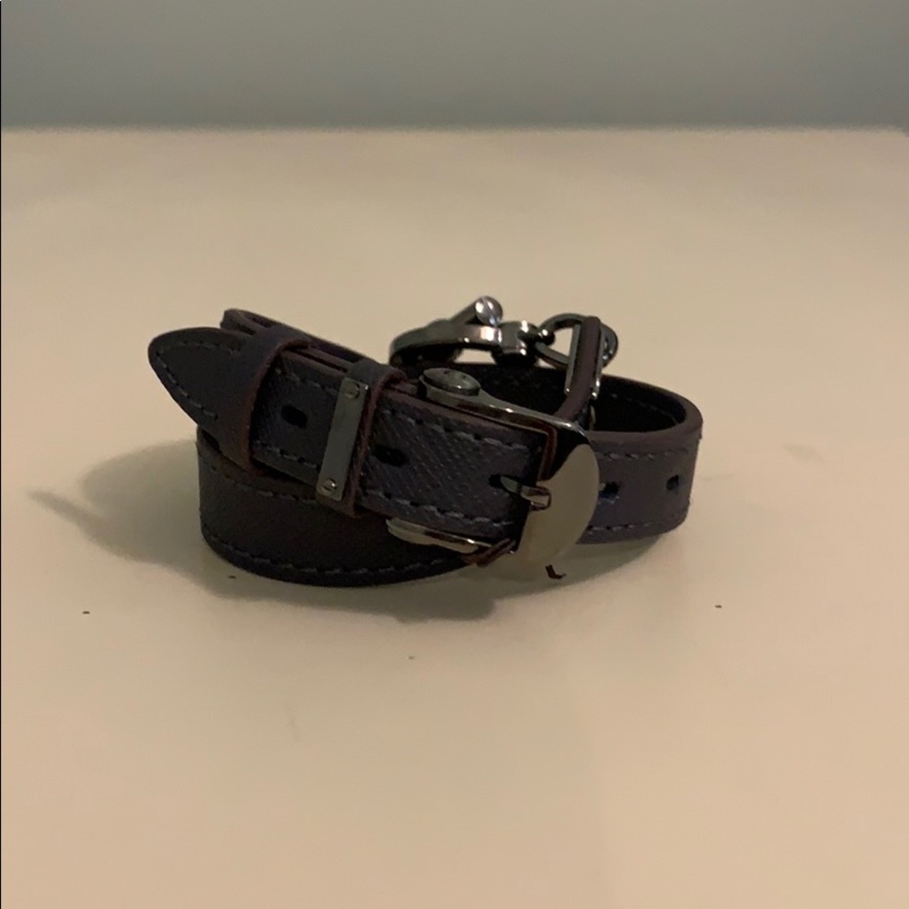 Charcoal grey wrap bracelet